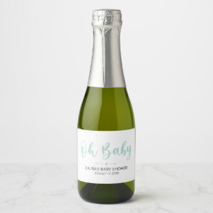 Oh Baby Green Mini Champagne Etiqueta