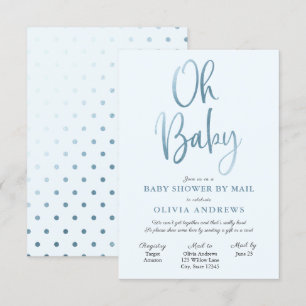 Oh Baby Long Distance Chá de fraldas Convite