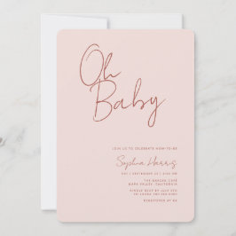 Oh Baby Soft Blush - Mínimo Convite Rosa