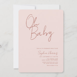 Oh Baby Soft Blush - Mínimo Convite Rosa
