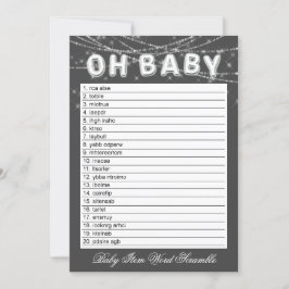 Oh, Baby String Light | Jogo do Word Scramble da c