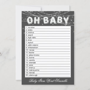 Oh, Baby String Light   Jogo do Word Scramble da c
