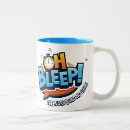 Oh Bleep! Azul do Dois-Tom da caneca do logotipo