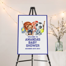 Oh Boy ALL STAR SPORT Baby Shower Welcome