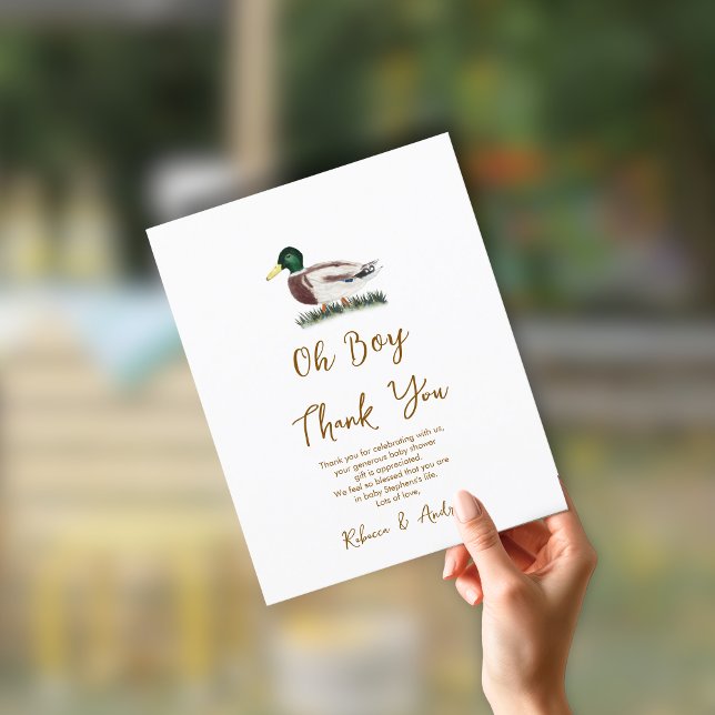 Oh Boy Mallard Duck Chá de fraldas Obrigado (Criador carregado)