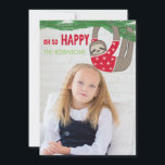 Oh cartão com fotos da preguiça do Natal tão feliz<br><div class="desc">Oh o divertimento tão feliz e o cartão com fotos bonito da preguiça do Natal são grande maneira de enviar desejos do feriado a seus amigos e família</div>