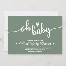 Oh Convite para bebê