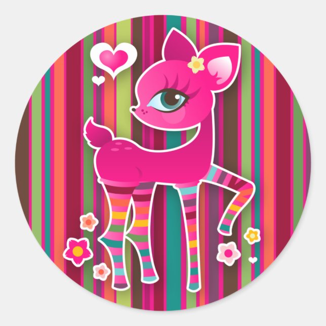 Oh Deer! Adesivos com risca (Frente)