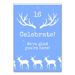 Oh Deer - Cartão de Mesa de Férias