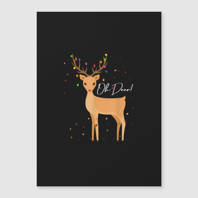 Oh Deer Christmas Light Pajama Cute Reindeer Holid (Frente)