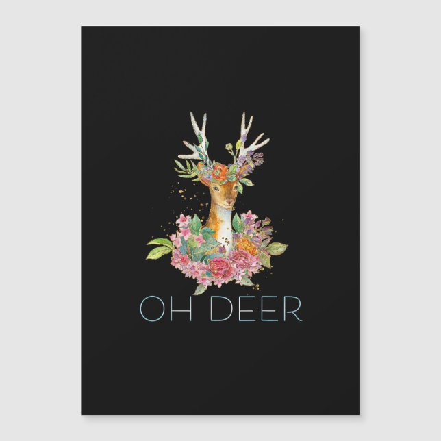 Oh Deer Cute Colorful Deer Minimal Design  (Frente)