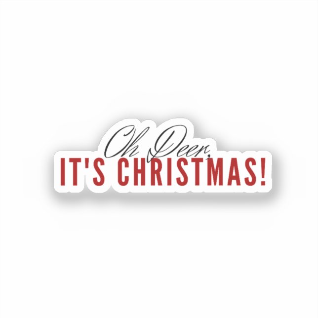 Oh Deer, é Natal! Adesivo (Frente)