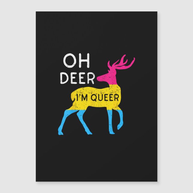 Oh Deer Queer Colorful Pride Flag Celebration  (Frente)