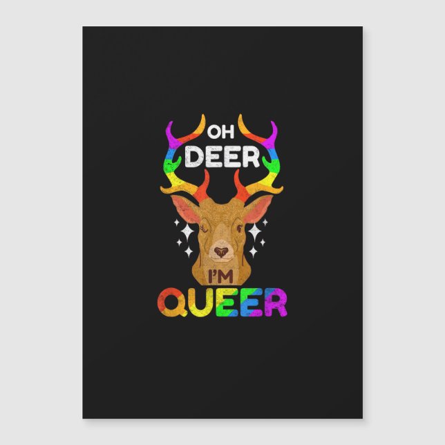 Oh Deer Queer Funny LGBTQ Pride Awareness  (Frente)