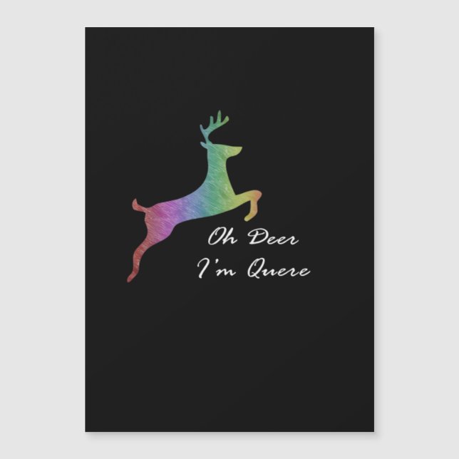 Oh Deer Queer Funny Pun LGBT Pride Celebration  (Frente)