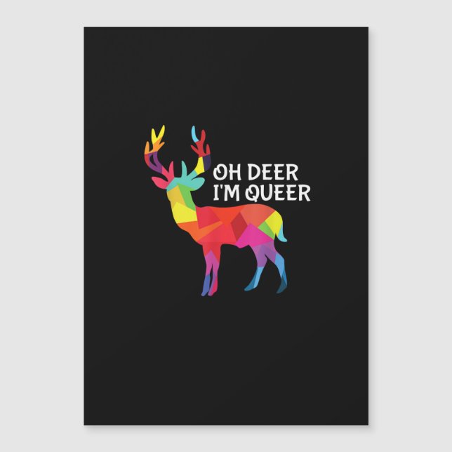 Oh Deer Queer Funny Pun LGBT Pride Design (Frente)