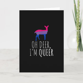 Oh Deer Queer Orgulho Bissexual Cartão de Boas-Vin