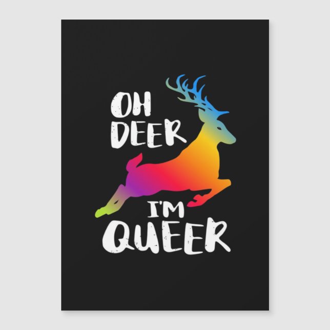 Oh Deer Queer Pride Minimal Artistic Style  (Frente)