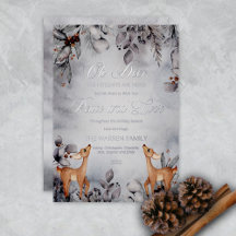 Oh Deer Rustic Winter Floral Peace and Love