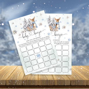 Oh Deer Winter Baby Boy Chá Baby Bingo