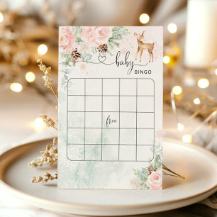 Oh Deer Winter chá de fraldas bingo game