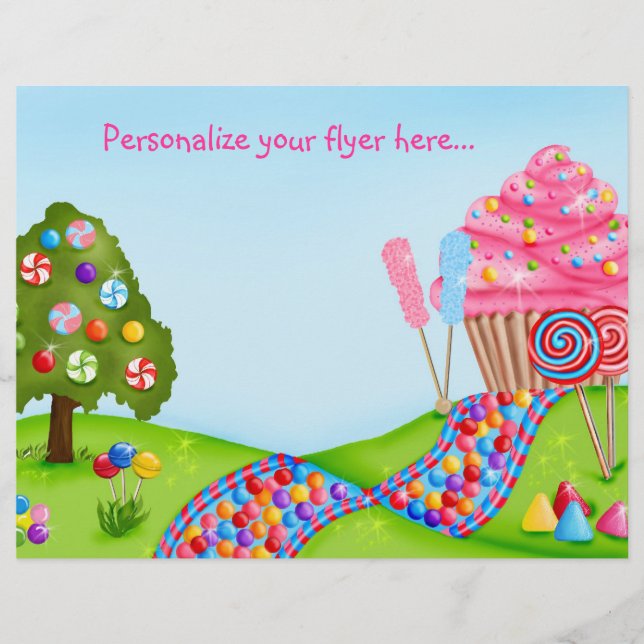 Oh Doce Panfleto Candyland / Cabeça Letterhead (Frente)