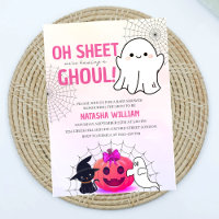 Oh Folha É um Convite para Chás de fraldas Ghoul