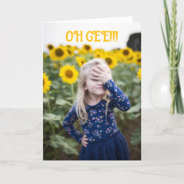 OH GEE - CARTÃO DE ANIVERSÁRIO CINZA