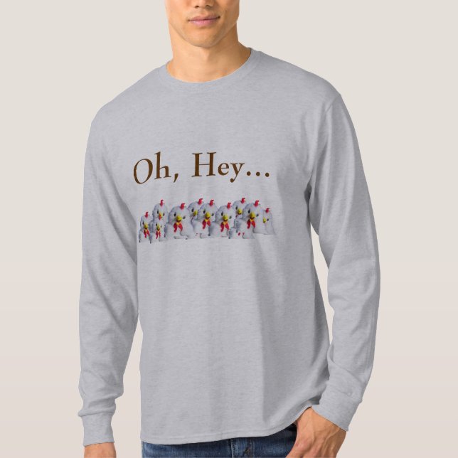 "Oh, Hey" camisa longa da Capa dos homens (Frente)
