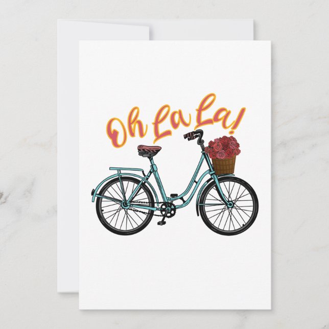 Oh La La French Bicycle Engraçada Dizendo Francês (Frente)