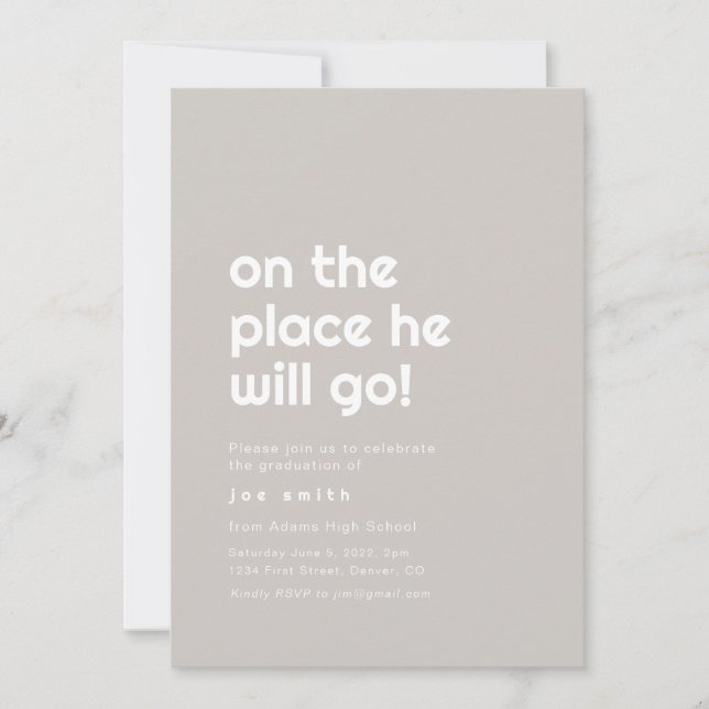 Oh, Os Lugares Que Ele Vai Formando Convite de fes (Frente)