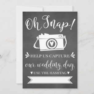 Oh Sinal de Hashtag de Casamento Snap
