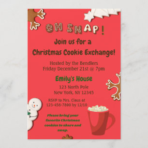 Oh, Snap! Convite para troca de cookies de Natal