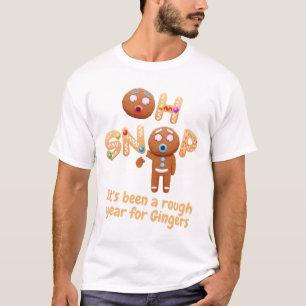 Oh Snap Funny Gingerbird Homem t-shirt de Natal