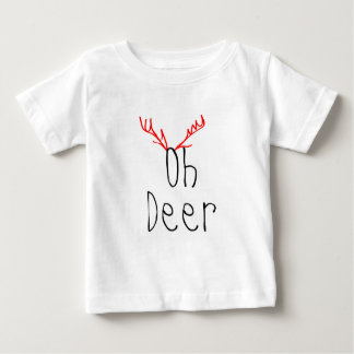 Oh t-shirt do Raglan do bebê do Natal dos cervos