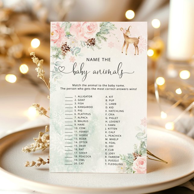 Oh veado nomeie o jogo de chá de fraldas dos bebês (Criador carregado)