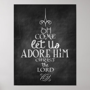 Oh vindo, deixe-nos adore o. Poster do quadro