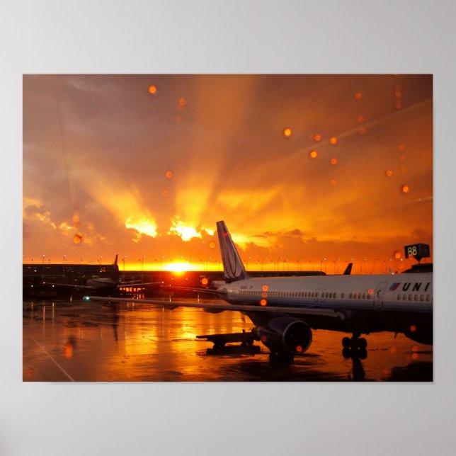 O'Hare Sunset Poster (Frente)