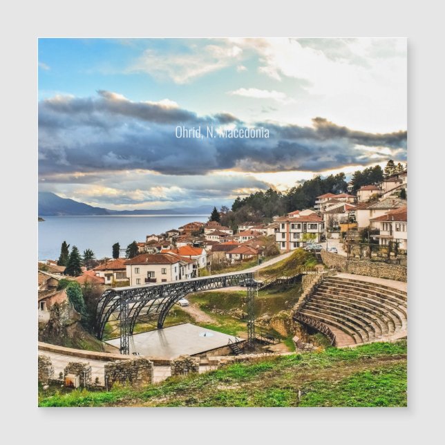 Ohrid, visão panorâmica da Macedônia (Frente)