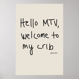 Oi MTV Bem-vindo ao Meu Poster Crib