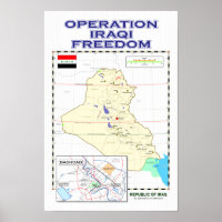 OIF - poster do mapa do Iraque