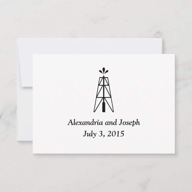 Oil Derrick Wedding | RSVP Inserir (Frente)