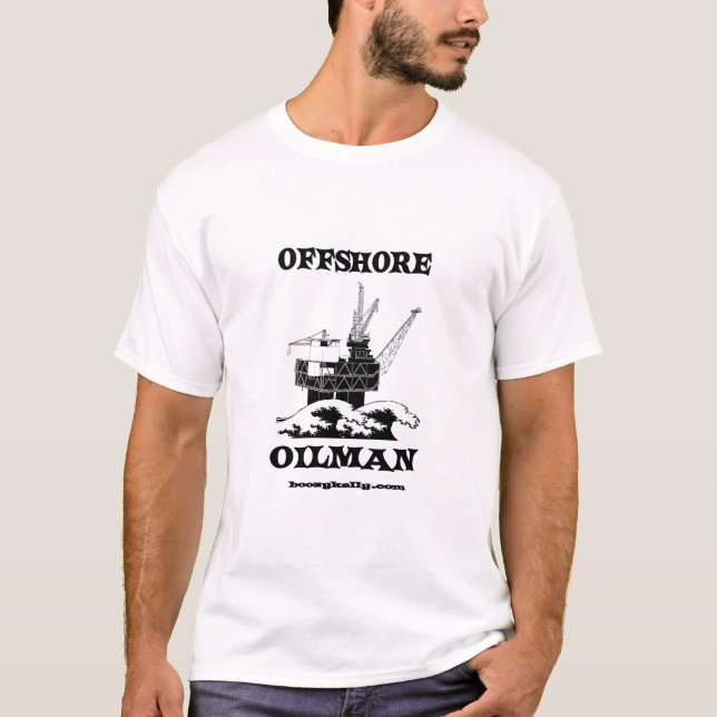 Oilman a pouca distância do mar, t-shirt do campo (Frente)