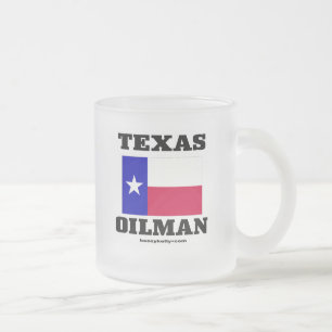 Oilman de Texas, caneca do vidro de fosco