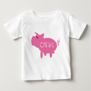Oink camiseta e presentes cor-de-rosa do porco