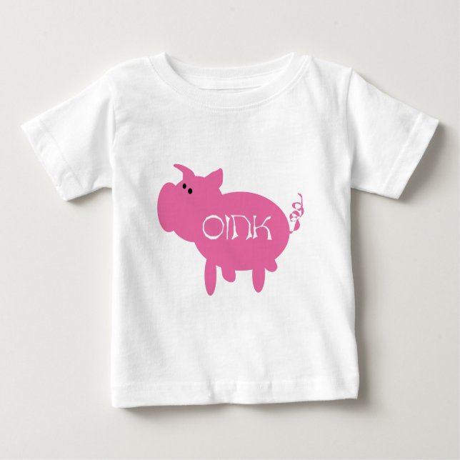 Oink camiseta e presentes cor-de-rosa do porco (Frente)