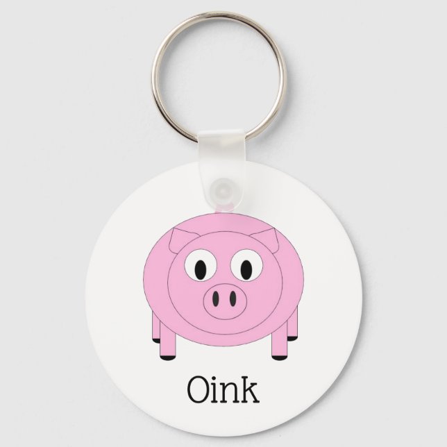 'Oink' Little Pig Chaveiro (Frente)