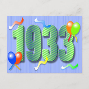 Oitavo Aniversário de 1933 Cartão Postal