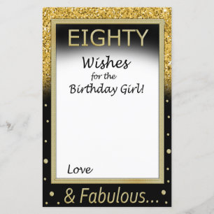 Oitenta desejos para a aniversariante