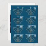 Oito noites de Hanukkah<br><div class="desc">Um diagrama de hanukiahs mostrando a ordem de vela para cada noite de Chanucá. Edite as letras/números em cada hanukiah para a ortografia preferida de Hanukkah/Chanukah ou números 1-8.</div>
